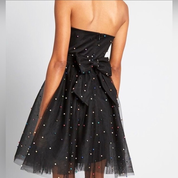 🩷 NWT Betsy Johnson 3D Bead Tulle Cocktail Dress - Picture 4 of 10